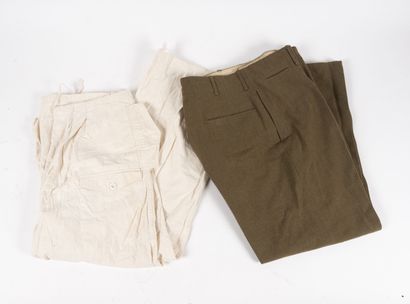 Lot comprenant : 

-Pantalon américain en...
