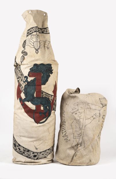 Lot comprenant :

-Grand sac à paquetage...