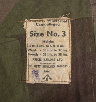 Ensemble britannique Windproof en toile camouflée...