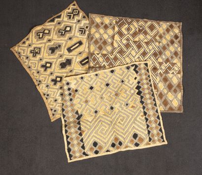KUBA, République du Congo
Set of three square...