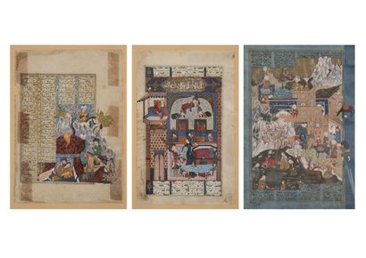 Iran, XIXème siècle
Rider with a falcon and...