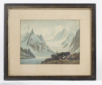 Three colored engravings : 

- View of the...