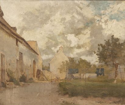 ECOLE FRANCAISE DU XXème siècle
Linen drying...