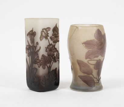 Two vases : 

- LAFLOR 

One of square section...