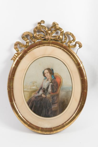 ECOLE FRANCAISE DU MILIEU DU XIXème SIECLE
Portrait...