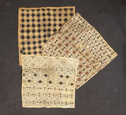 KUBA, République du Congo
Set of three square...
