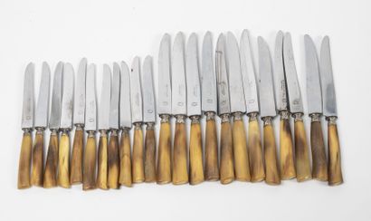 Set of silver plated cutlery including :...