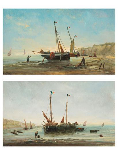 MALLION (XXème siècle)
Fishing boats at low...