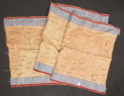 A Ntshak or Kuba loincloth in raffia and...