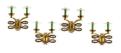 SABINO, Paris
Suite de quatre appliques.
En...