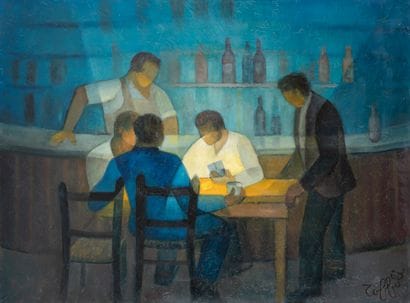 Louis TOFFOLI (1907-1999)

Xavier au bistro.

Huile...