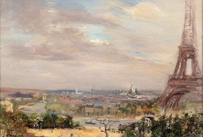 André HAMBOURG (1909-1999)
Vue de Paris,...
