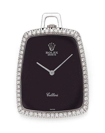ROLEX, Cellini
Pendant watch of collar of...