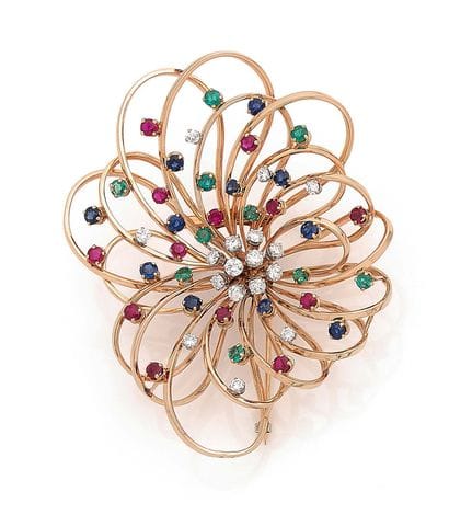 BOUCHERON
Important clip de revers en filins...