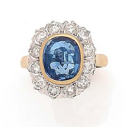 Jolie bague marguerite en jaune et gris (750)...