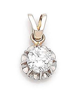 Pendentif en or gris (750) et platine (750)...