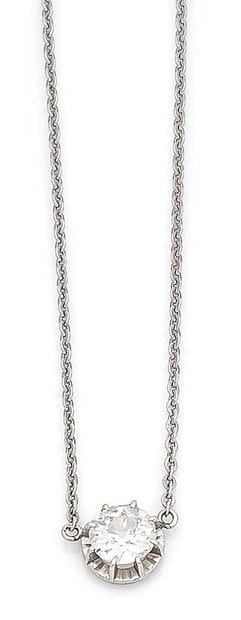 Collier en or gris (750) formé d'une chaîne...