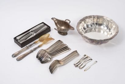 The of metal or silver plated metal mismatched...