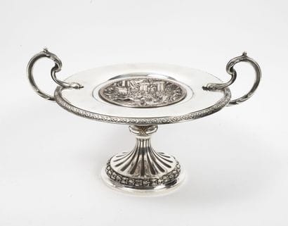 A silver plated cup representing the abduction...