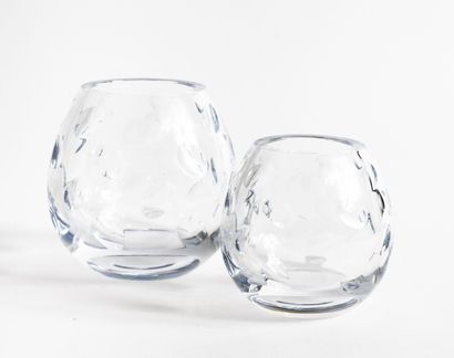 CHRISTOFLE
Vase.

Cluny model.

In crystal.

Signed...
