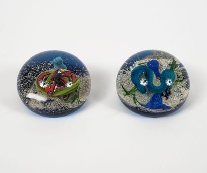 MURANO
Two paperweight balls, which can form...