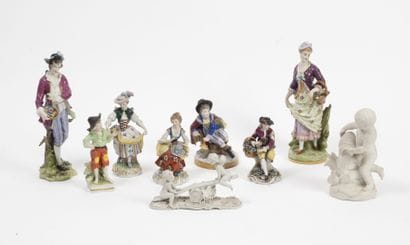 EUROPE, XXème siècle
Set of 9 subjects in...
