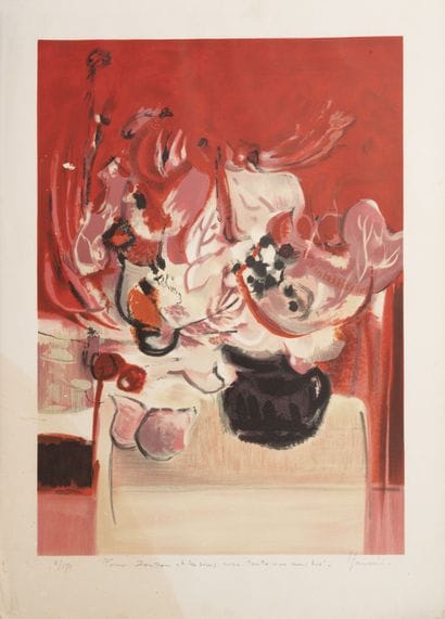 Claude MANCINI (1937)
Bouquet of flowers.

Lithograph...