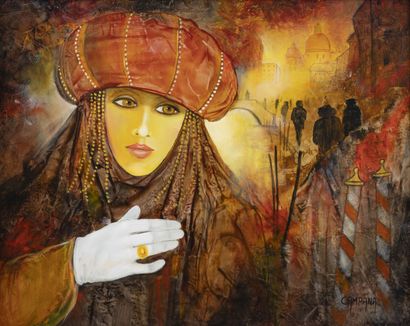 Jean-Claude CAMPANA (1941)
Red ochre glows.

Oil...