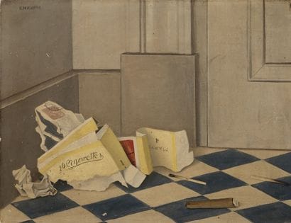 Ruggero Alfredo MICHAHELLES (1898-1976)
Cigarettes.

Huile...