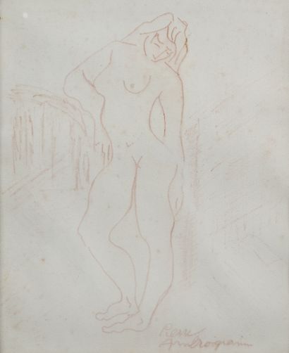 PIERRE AMBROGIANI (1907-1985).
Etude de nu.

Feutre...