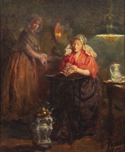 Claude HUGARD (1861-?)
Dentellière dans un...