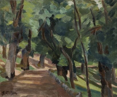 Gaston ZELGER (1878-1931)
Chemin en forêt.

Huile...