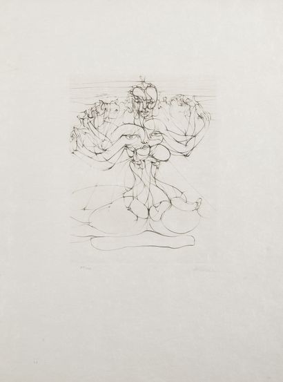 Hans BELLMER (1902-1975)
Shiva. 

Eau-forte...