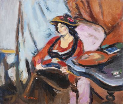 Pierre CORNU (1895-1996)
Femme dans un intérieur.

Huile...