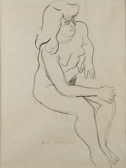 Pierre AMBROGIANI (1907-1985)
Étude de nu.

Encre...