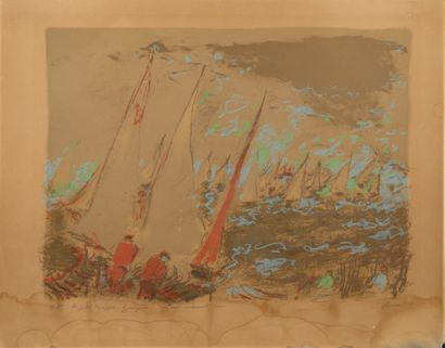 Jean FUSARO (1925)
Régate.

Lithographie...