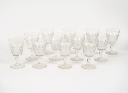 BACCARAT
Part of a service of footed glasses...