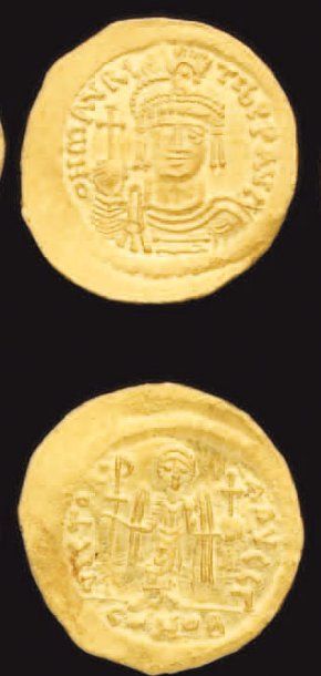 Maurice Tibère (582-602) Solidus : son buste...