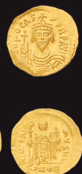 Phocas (602-610) : Solidus : son buste de...