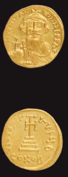 Constant II (641-668) : Solidus : son buste...