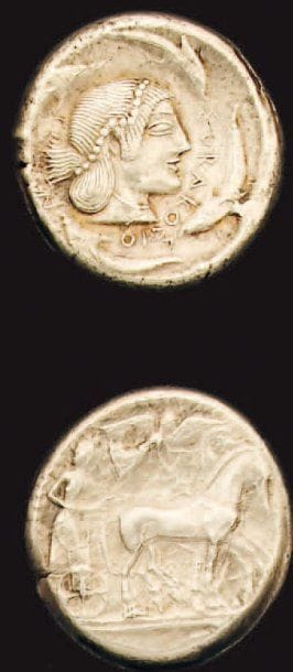 SYRACUSE : Tétradrachme (485-479 av. JC)...