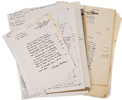 LITERATURE. About 70 letters or pieces, most...