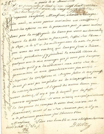 DUCLOS Charles Pinot (1704-1772) novelist,...
