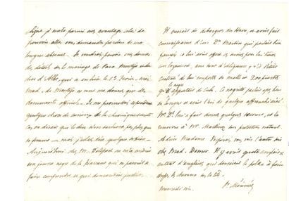 MÉRIMÉE Prosper (1803-1870). 

2 L.A.S. 