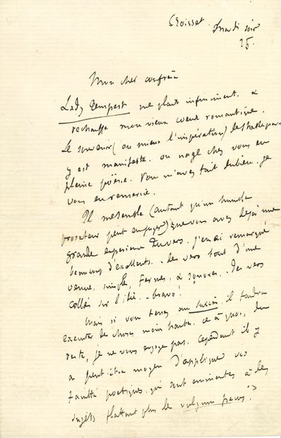 FLAUBERT Gustave (1821-1880).

L.A.S. 