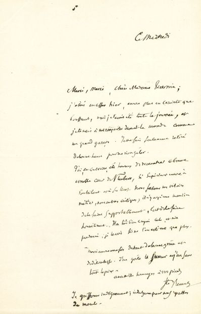 SAINTE-BEUVE Charles-Augustin (1804-1869).

L.A.S....