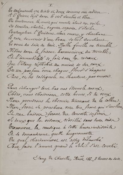 COPPÉE François (1842-1908) poet.

MANUSCRIT...