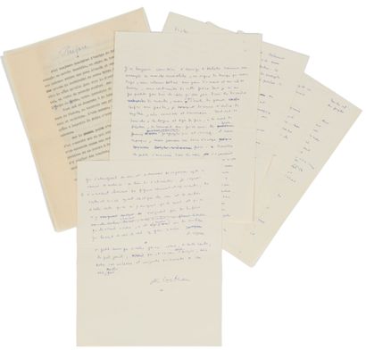 COCTEAU Jean (1889-1963).

MANUSCRIT autograph...