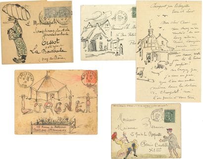 POSTAL ART.

Approximately 150 ornate letters...