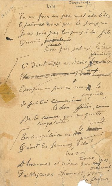 VERLAINE Paul (1844-1896).

Autograph POEM,...